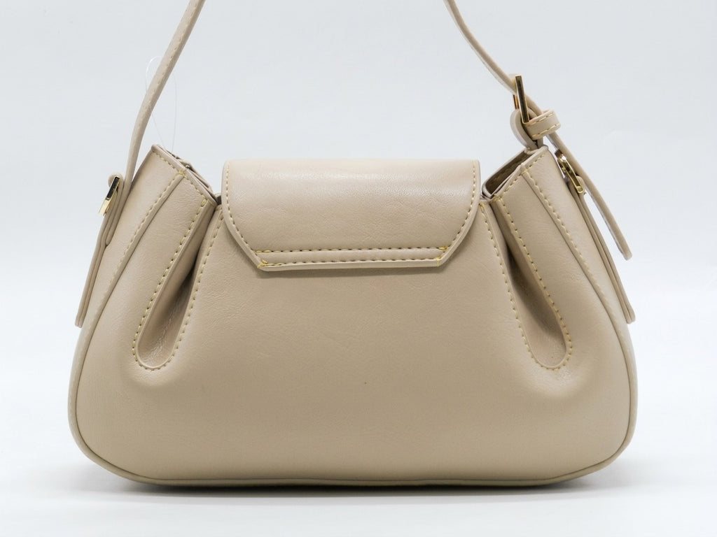 Women's Faux Leather Flap Shoulder Bag — Black​