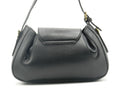 Women's Faux Leather Flap Shoulder Bag — Black