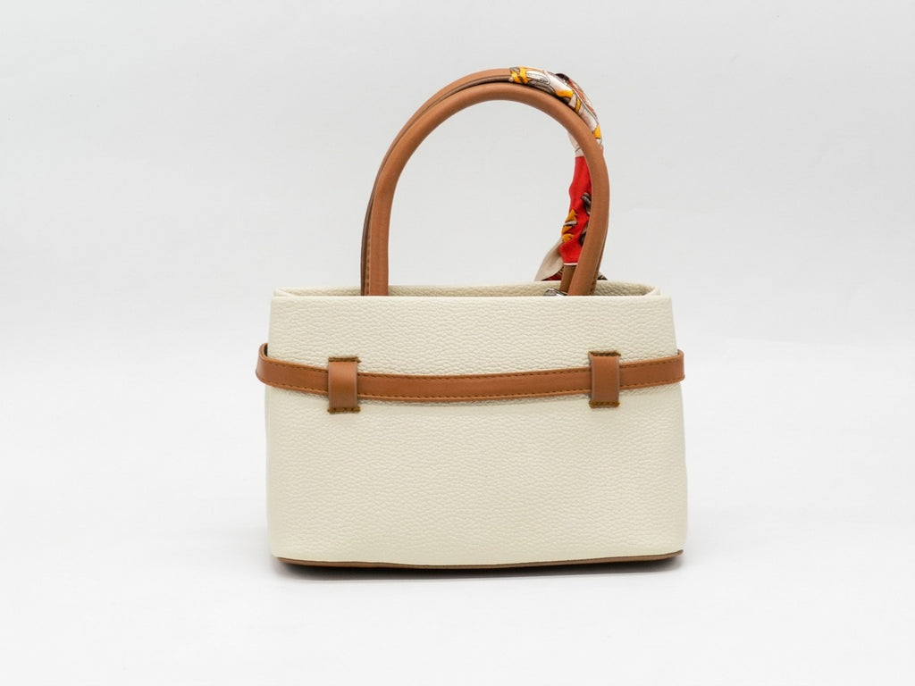 Women's Textured Faux Leather Handbag — Coffee​