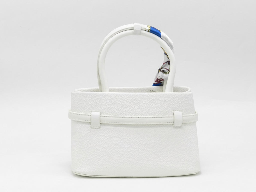 Women's Textured Faux Leather Handbag — Light Blue​