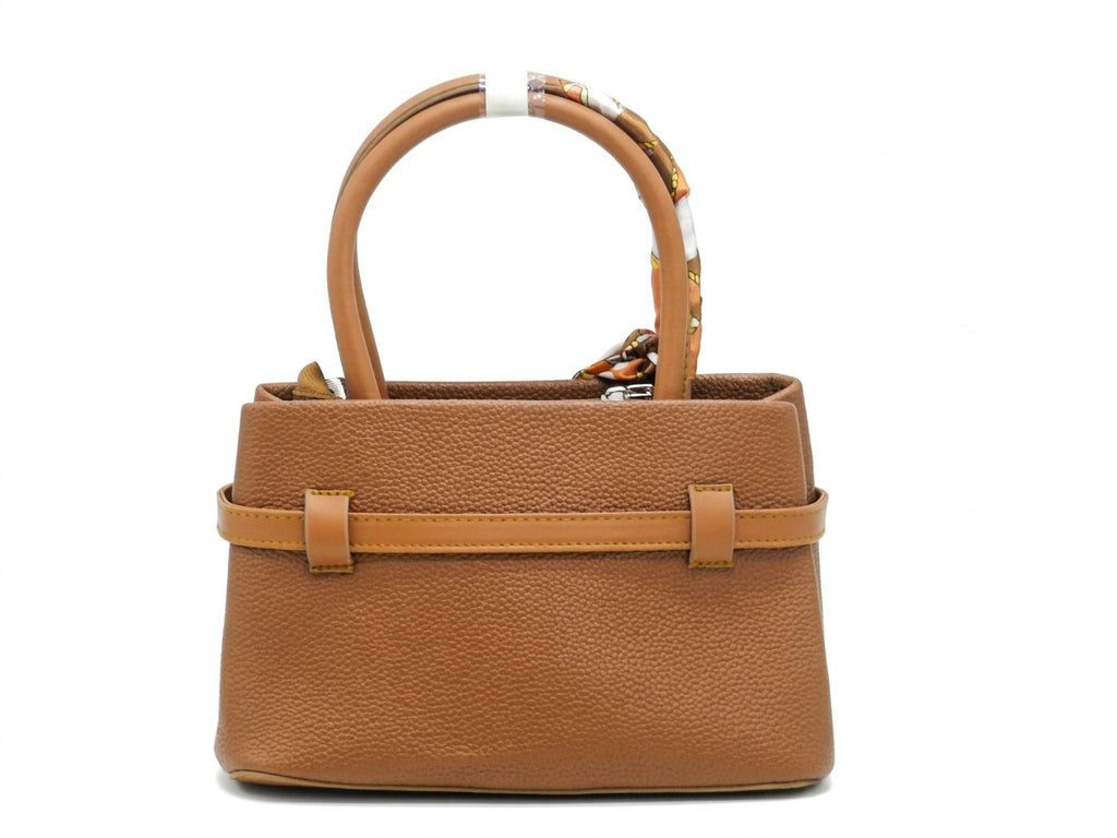 Women's Textured Faux Leather Handbag — Black​
