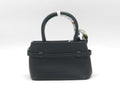 Women's Textured Faux Leather Handbag — Black