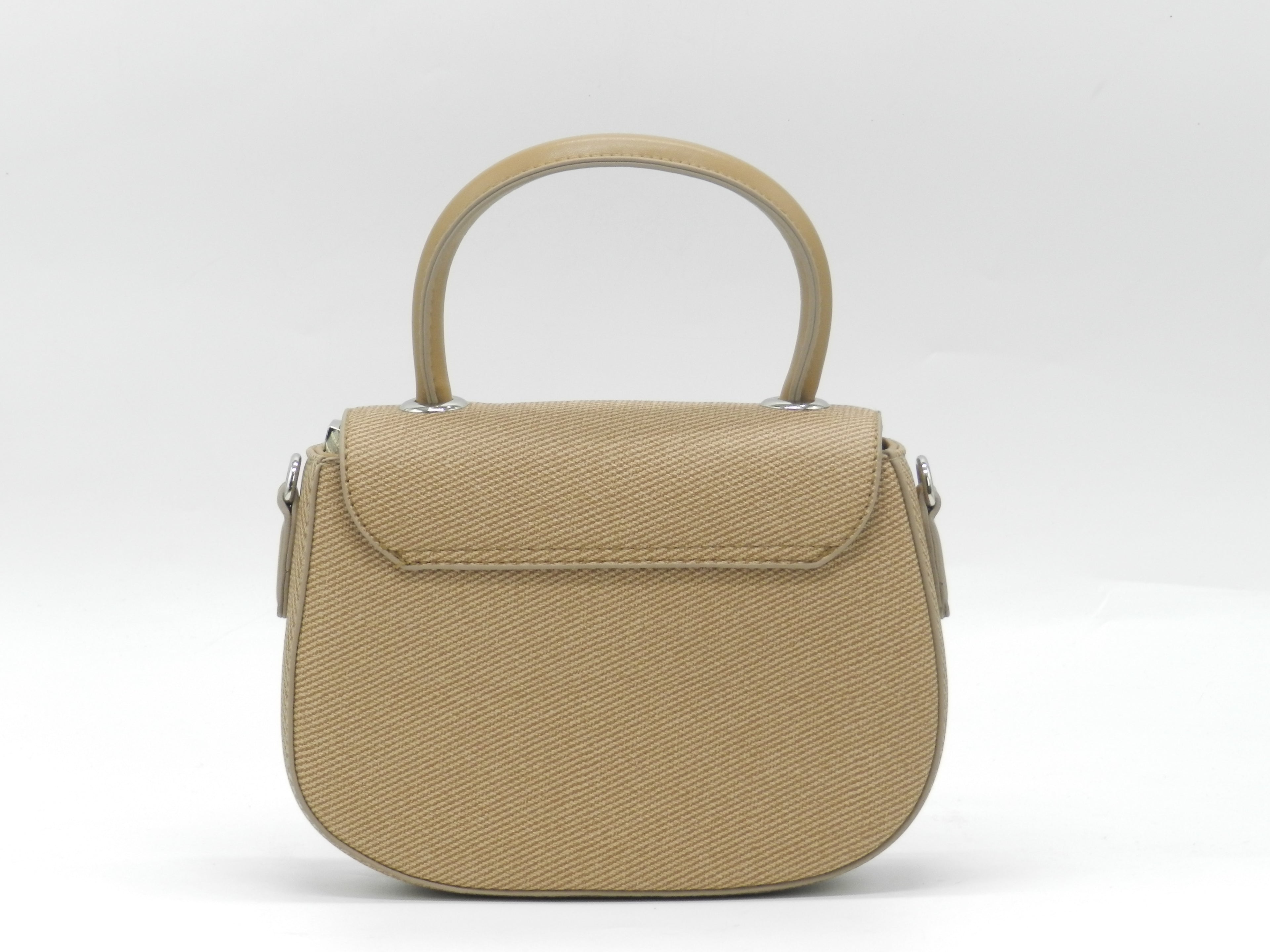 Women's Textured Structured Top Handle Bag — Brown