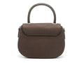 Women's Textured Structured Top Handle Bag — Brown​