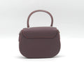 Women's Textured Structured Top Handle Bag — Burgundy
