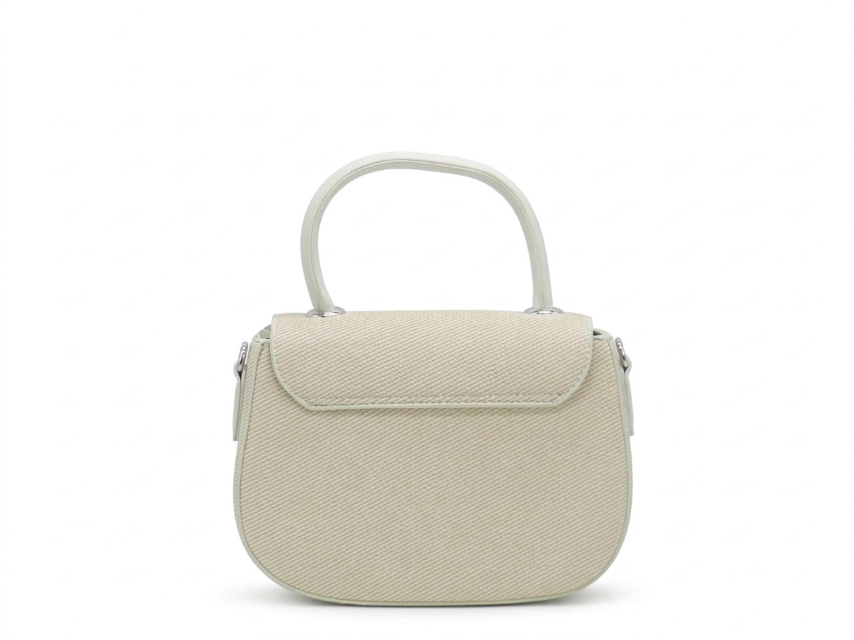 Women's Textured Structured Top Handle Bag — Beige​