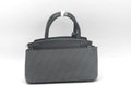 Women's Patterned Structured Handbag — Black