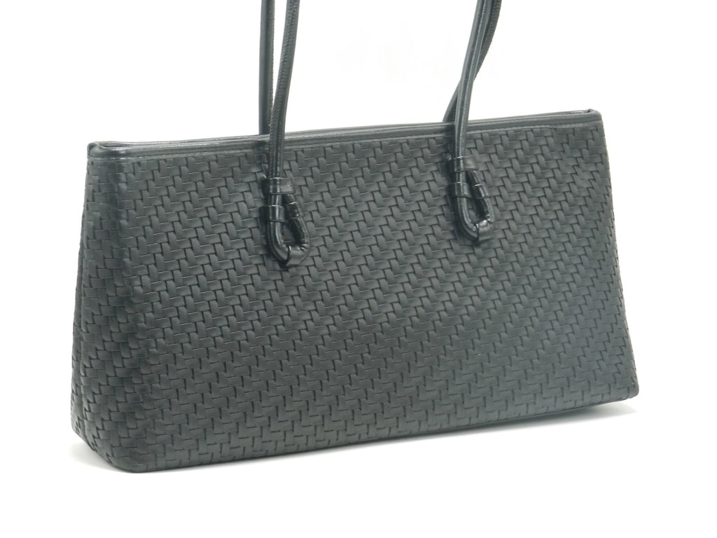 Women's Woven Tote Bag — Black