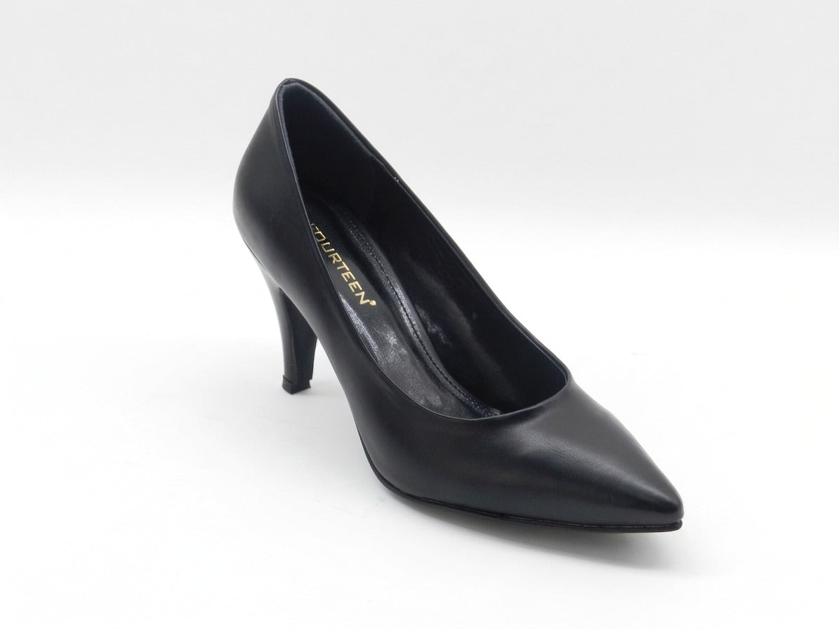 Women's Faux Leather Slip-On Pump — Black​