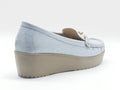 Women's Textured Wedge Loafer — Silver​
