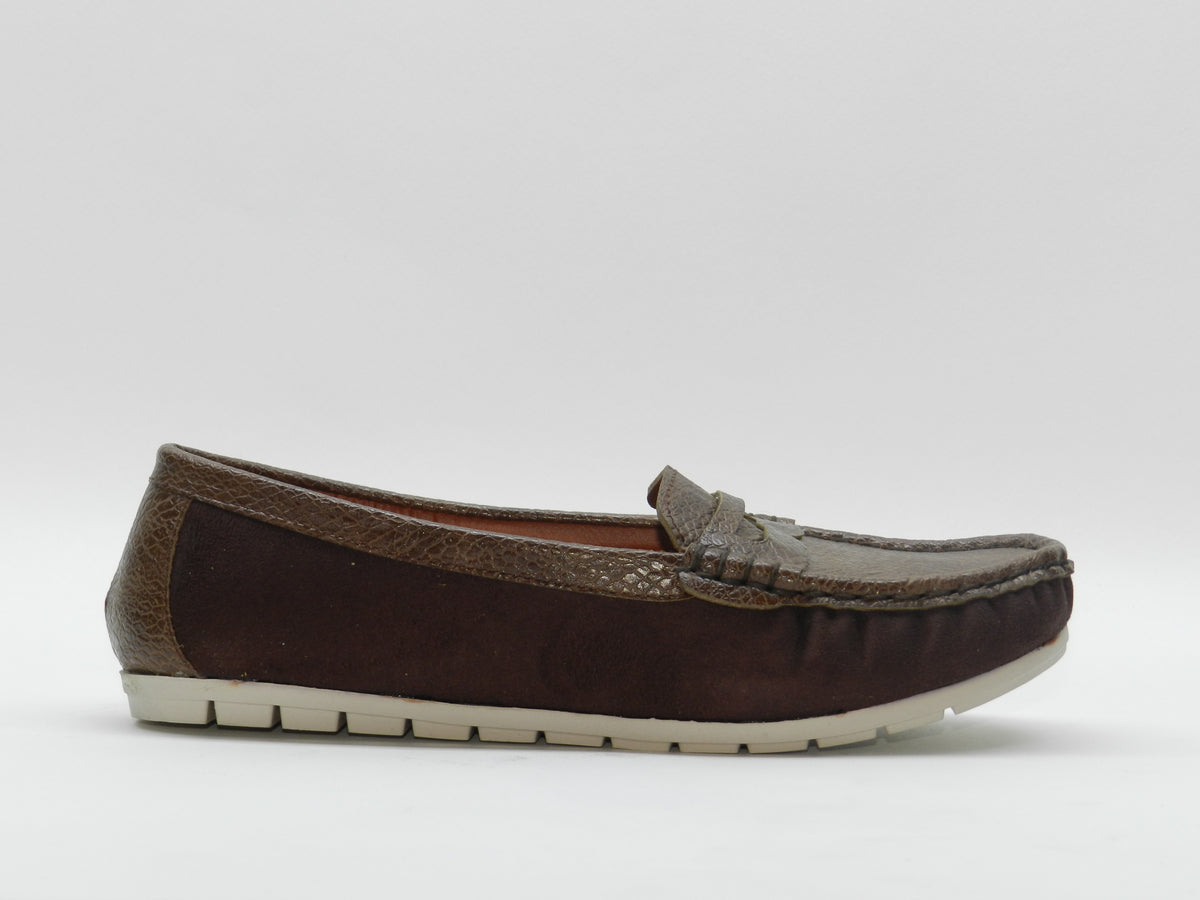 Women's Faux Suede Slip-On Loafer Flat — Tan
