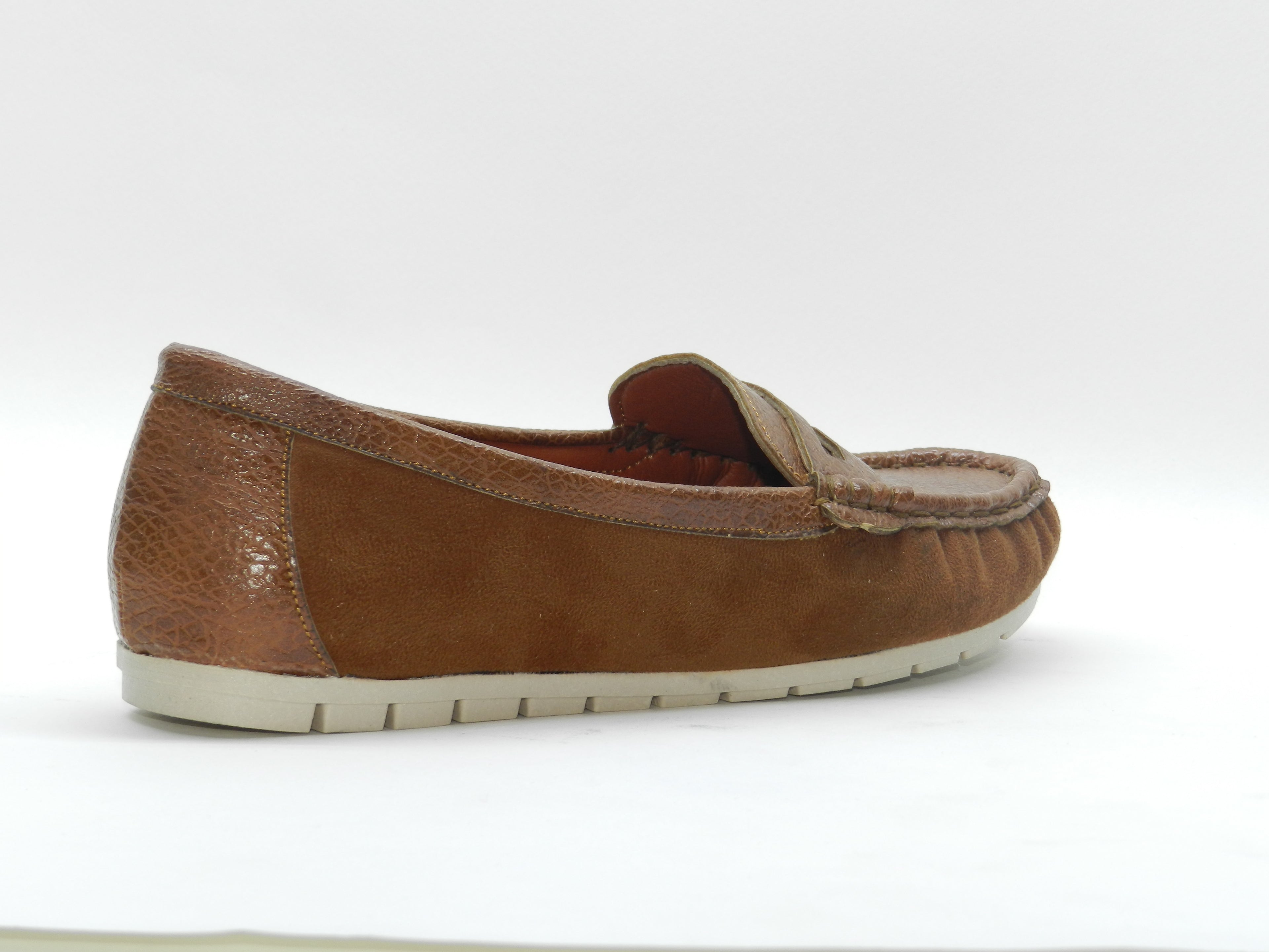 Women's Faux Suede Slip-On Loafer Flat — Brown