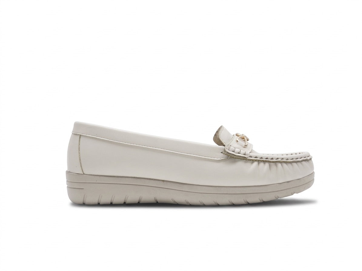 Women's Synthetic Slip-On Loafer — Beige​