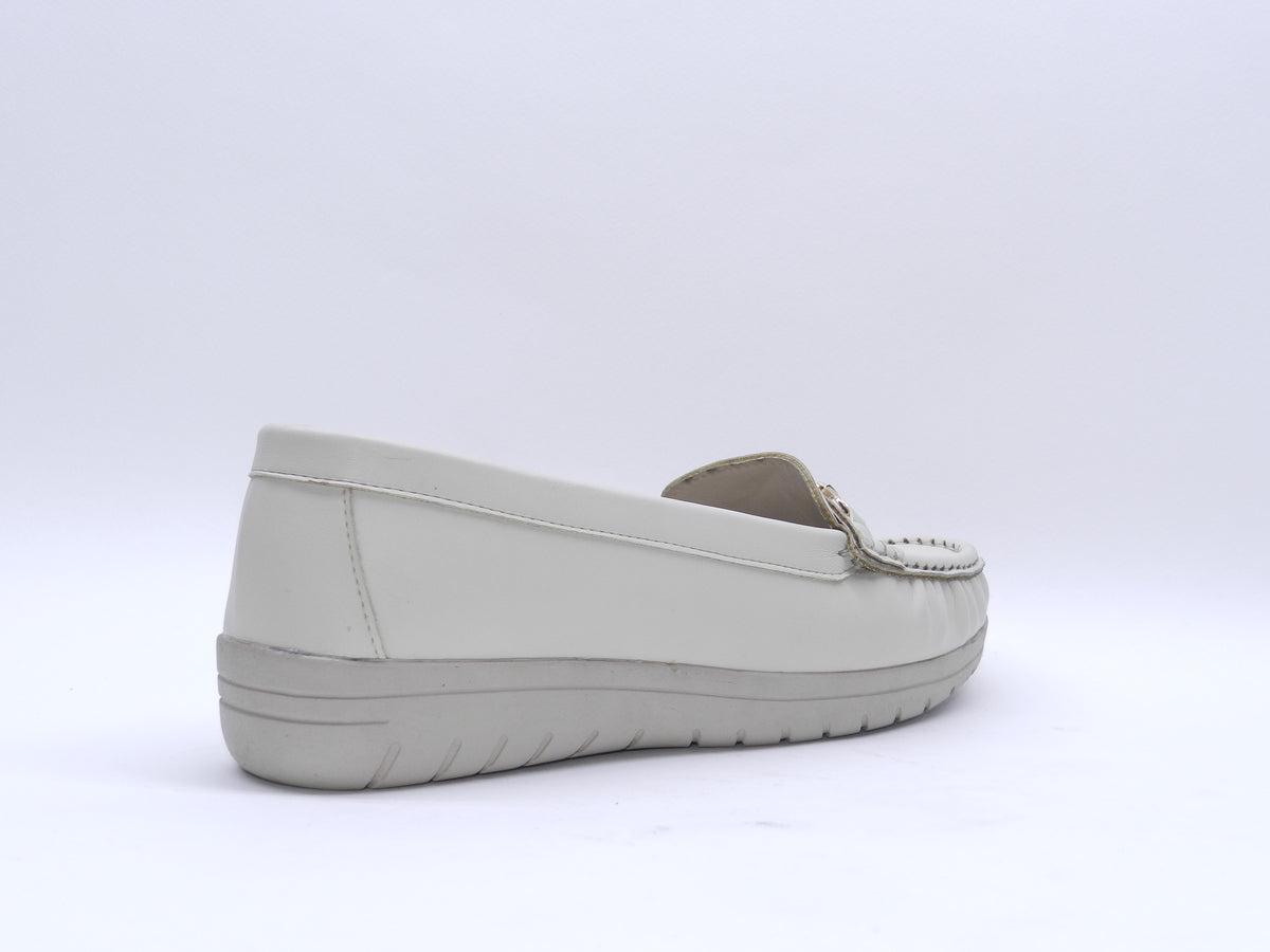 Women's Synthetic Slip-On Loafer — Beige