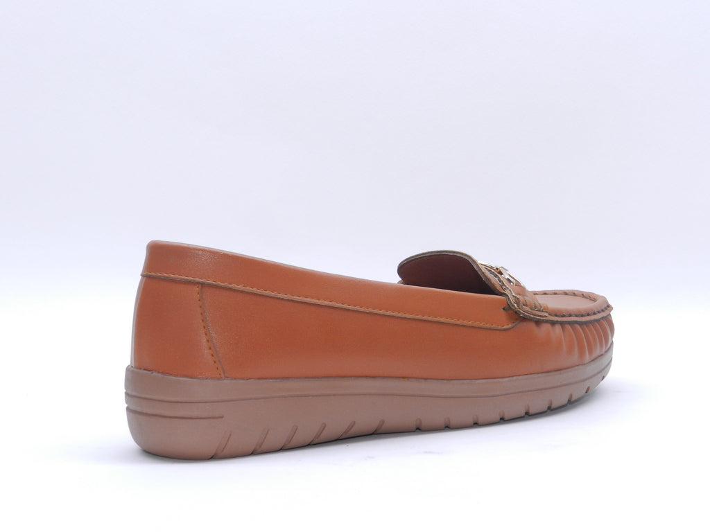 Women's Synthetic Slip-On Loafer — Tan