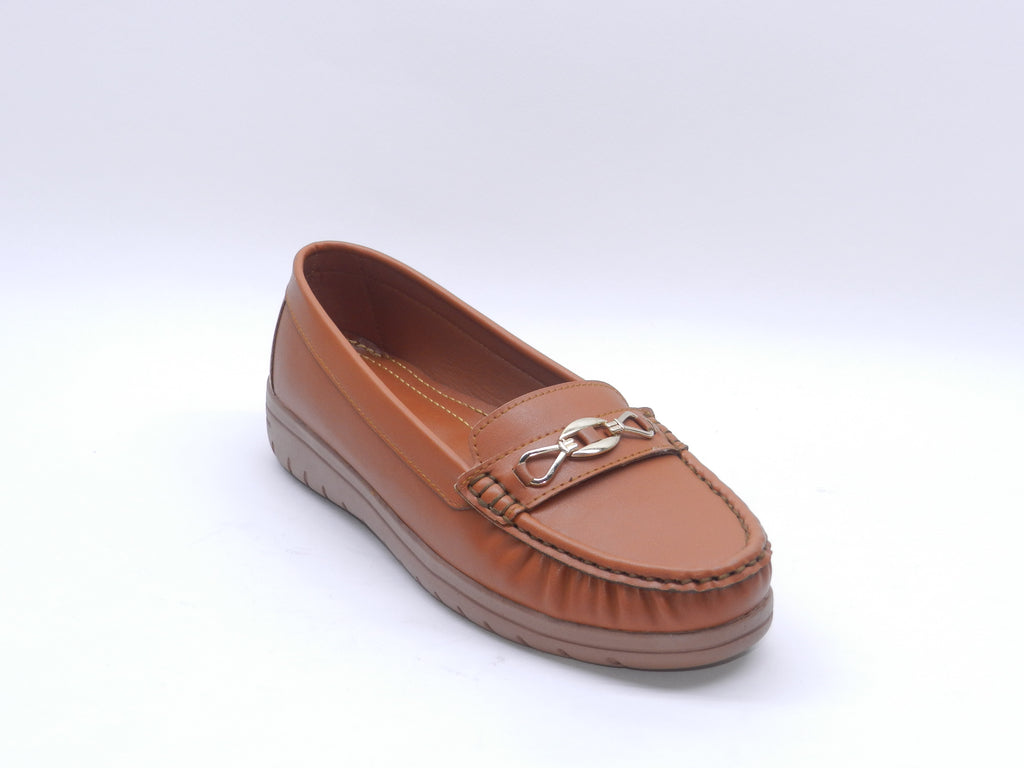 Women's Synthetic Slip-On Loafer — Tan