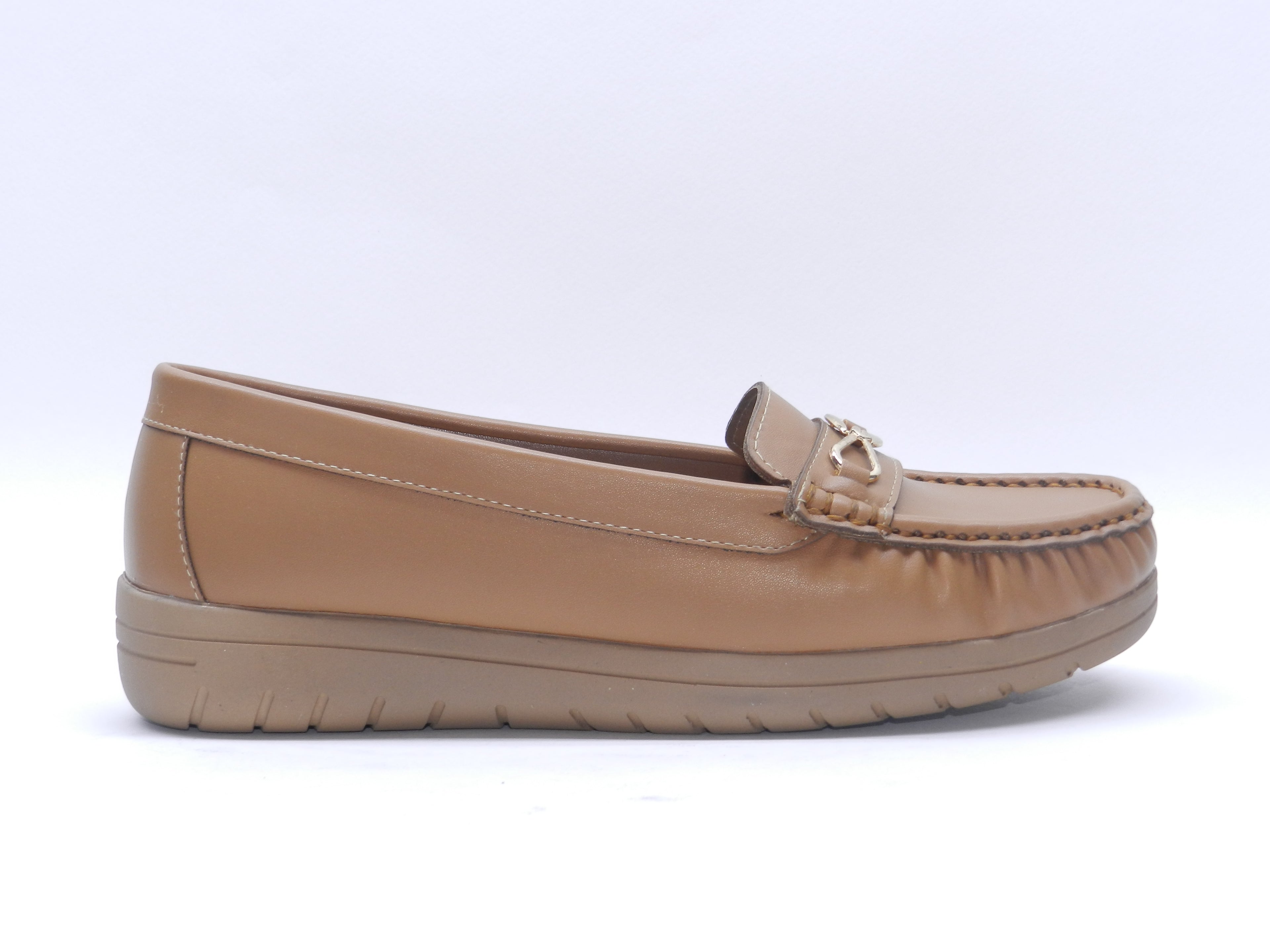 Women's Synthetic Slip-On Loafer — Tan
