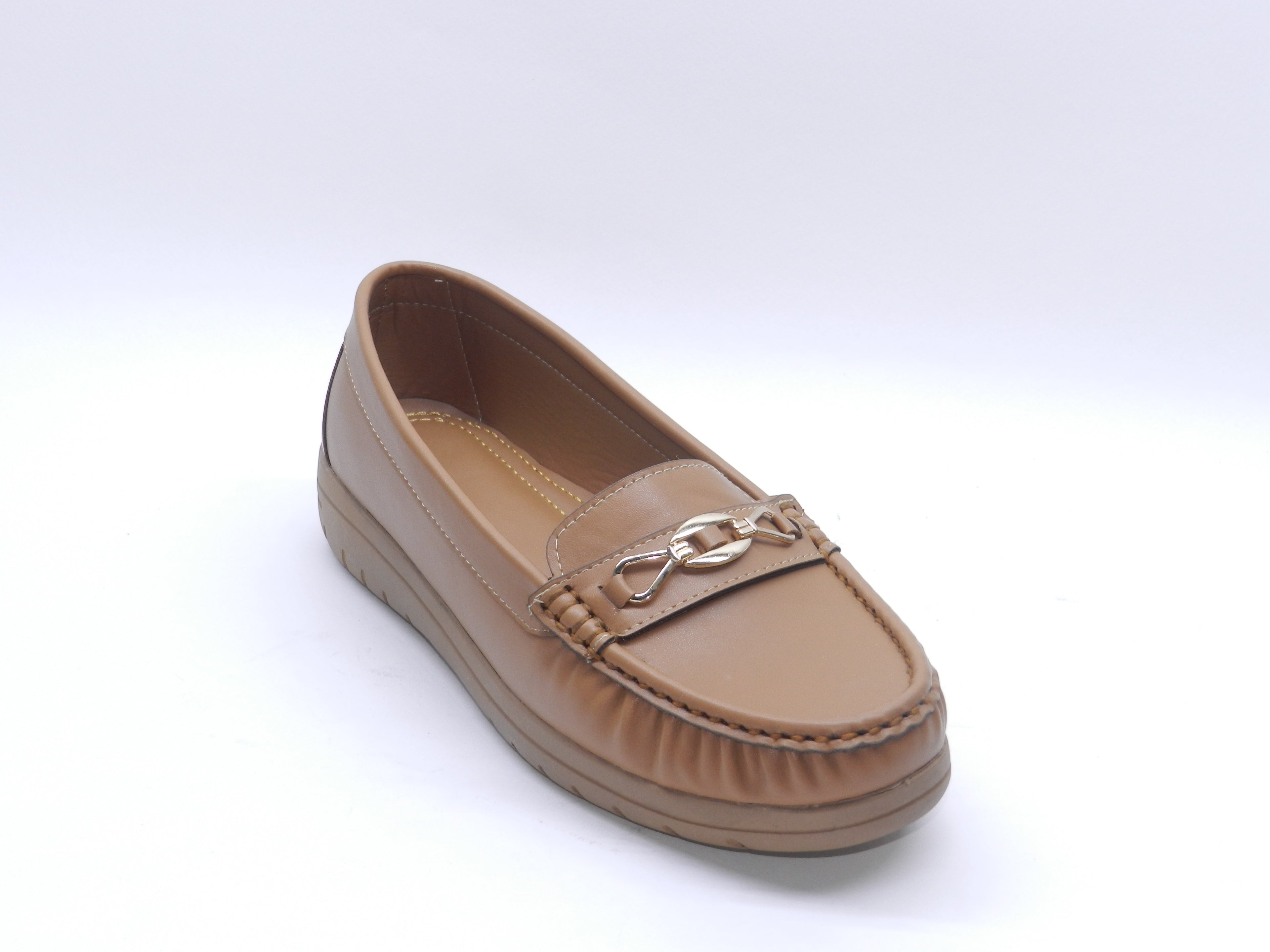 Women's Synthetic Slip-On Loafer — Tan