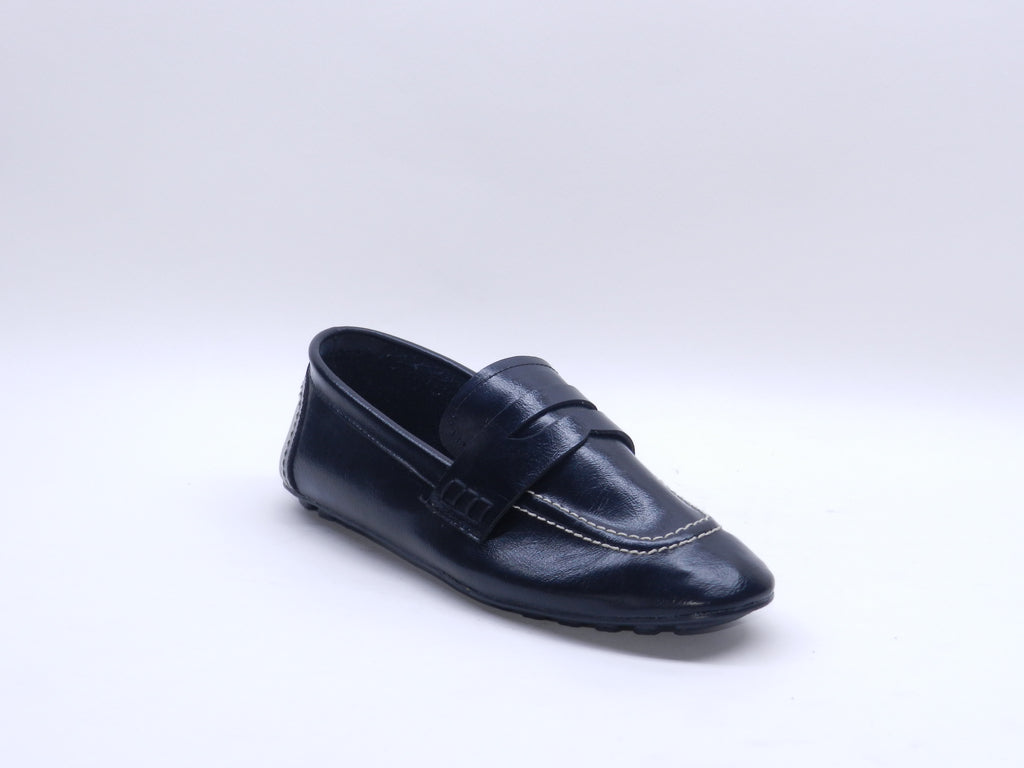 Women's Faux Leather Slip-On Ballerina — Black