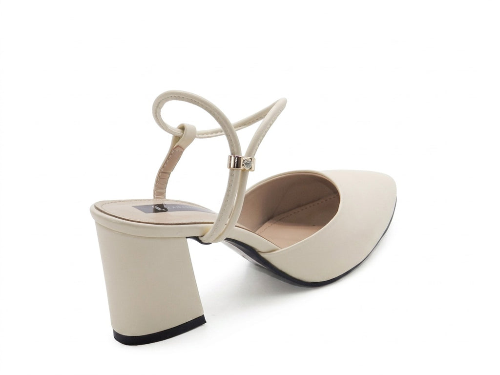 Women's Synthetic Pointed Toe Sabot — Gunmetal​
