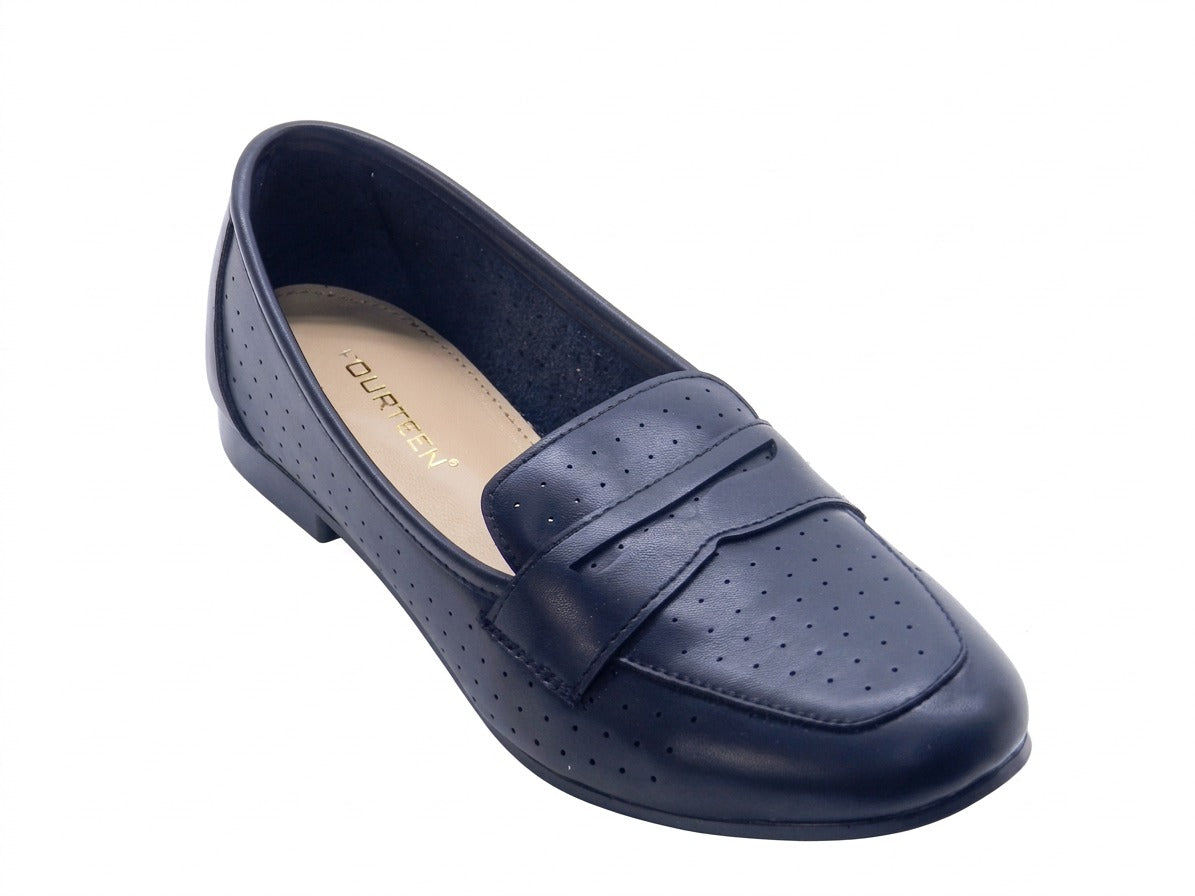 Women's Perforated Slip-On Ballerina — Black​