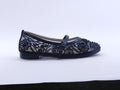 Women's Beaded Mesh Slip-On Ballerina — Black