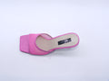 Women's Mesh Slip-On Heeled Slipper — Fuchsia