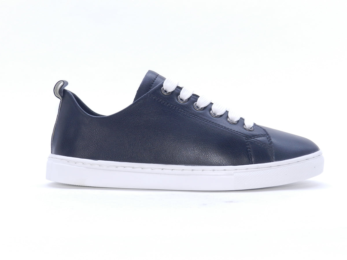 Women's Synthetic Low-Top Sneaker — Black